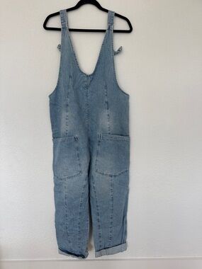 We the free Light Wash Denim Overalls